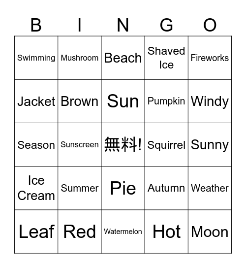 Day 2 Bingo Card