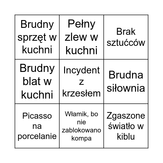 Bingo Hadyński Inkaso Bingo Card