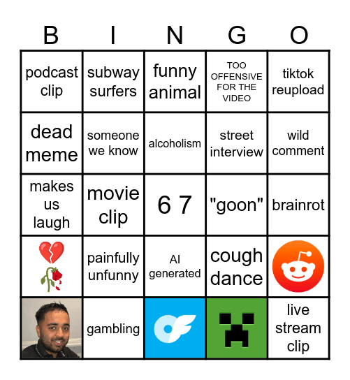 IG REELS CINEMA BINGO Card