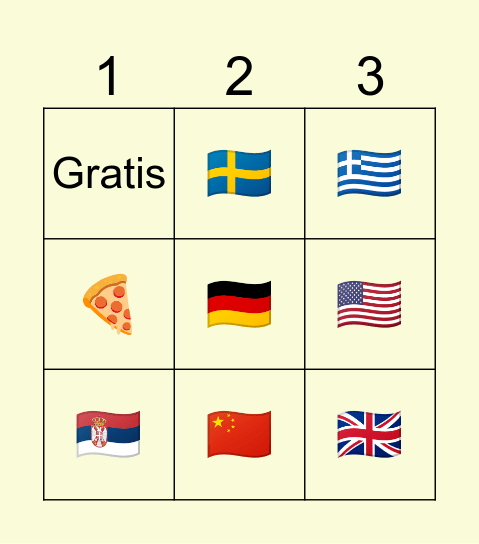 Zakynthos Bingo Card