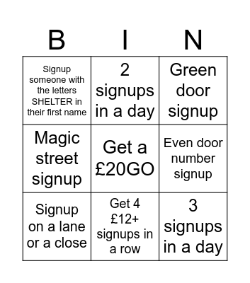 Untitled Bing Bingo Card