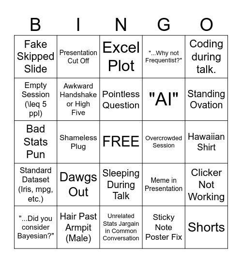 JSM Bingo! Bingo Card