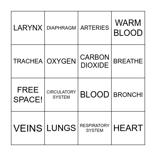 BINGO! Bingo Card