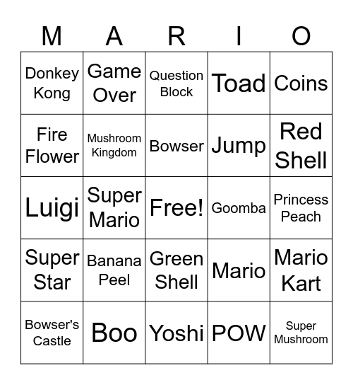 ReyBan's Mario Birthday Bingo! Bingo Card