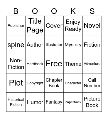 Library Bingo Card