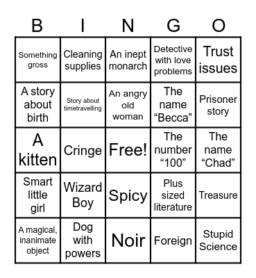 Library Bingo Card