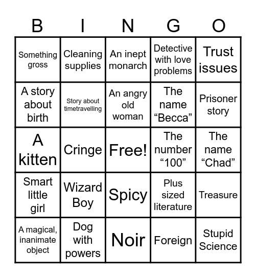 Library Bingo Card