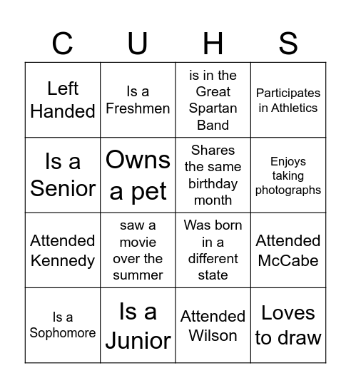 Bingo Card