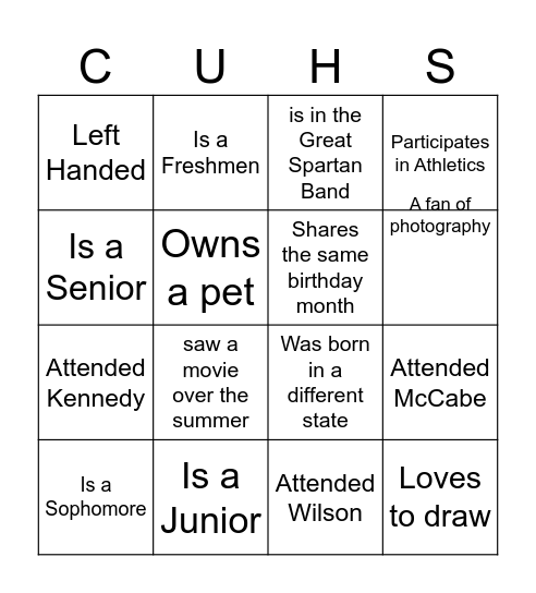 Bingo Card