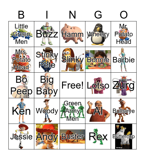 Toy Story Bingo! Bingo Card