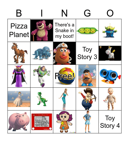 TOY STORY Bingo Card