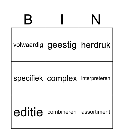 Bingo Strips Les 5 Bingo Card
