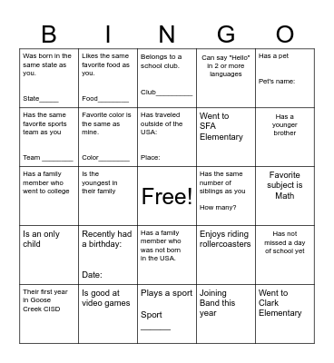Start With Hello Bingo Card