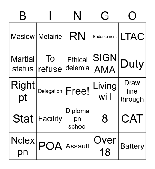 Pn 134 review Bingo Card