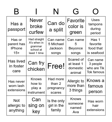 Bias Bingo Card