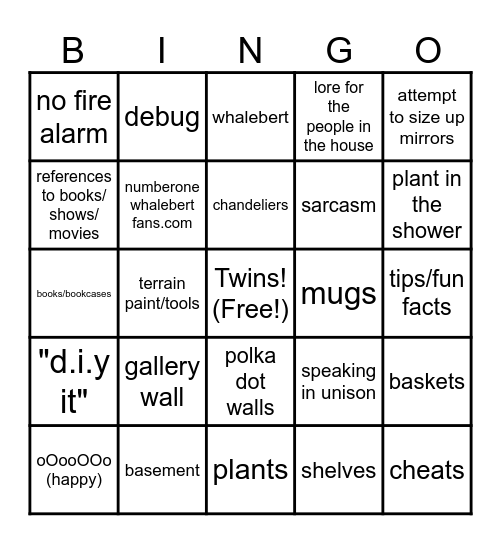 CARYN AND CONNIE BINGO Card