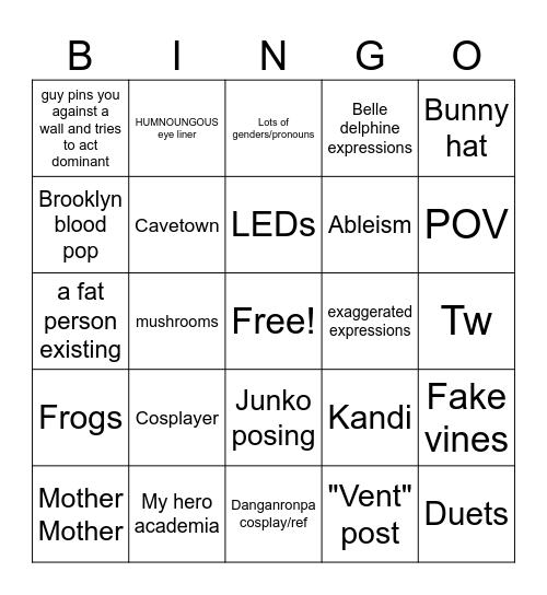 ALIBABA Bingo Card