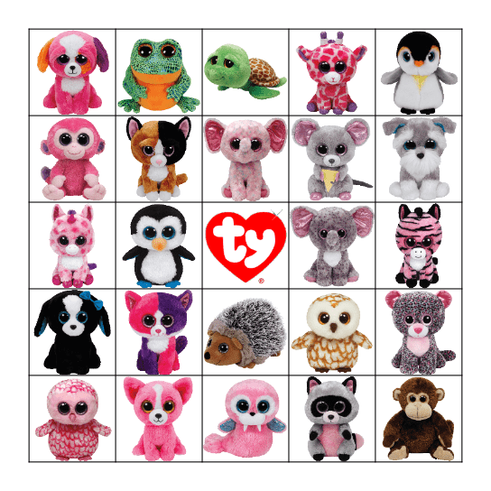 beanie boo bingo card 3 Bingo Card