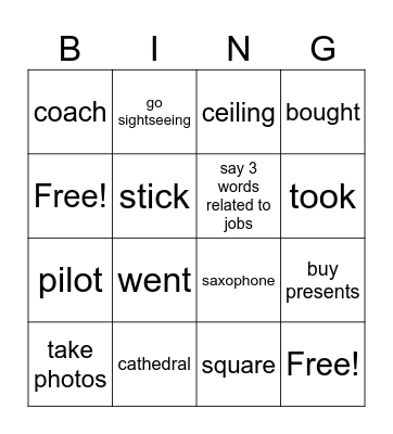 Revision Bingo Card