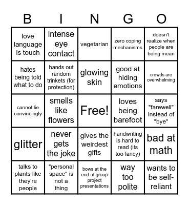 Thorne Bingo Card