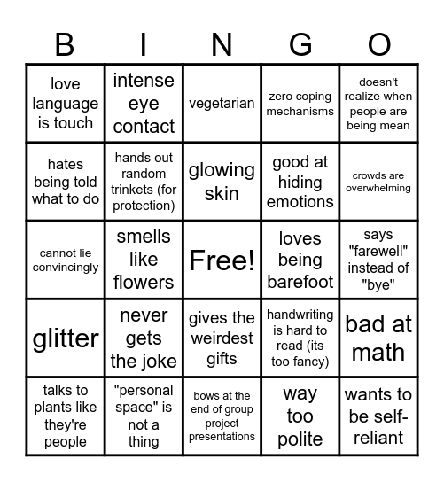 Thorne Bingo Card