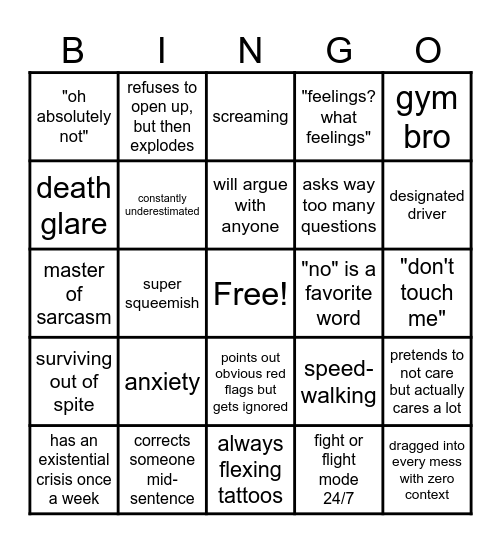 Rey Bingo Card
