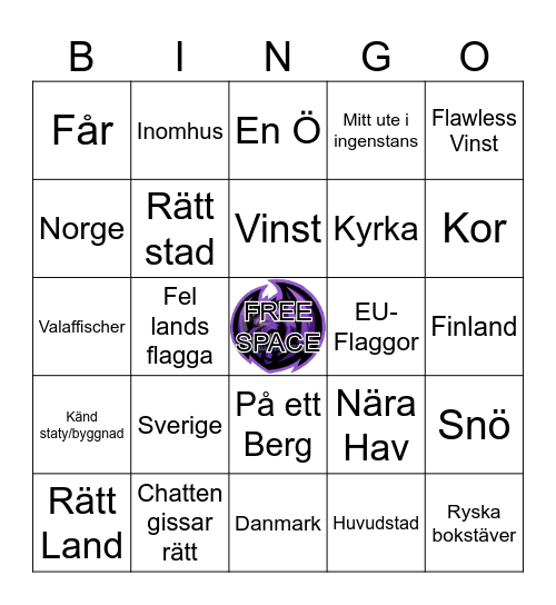 LFS' GeoGuessr Bingo Card