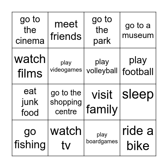 Holiday bingo! Bingo Card