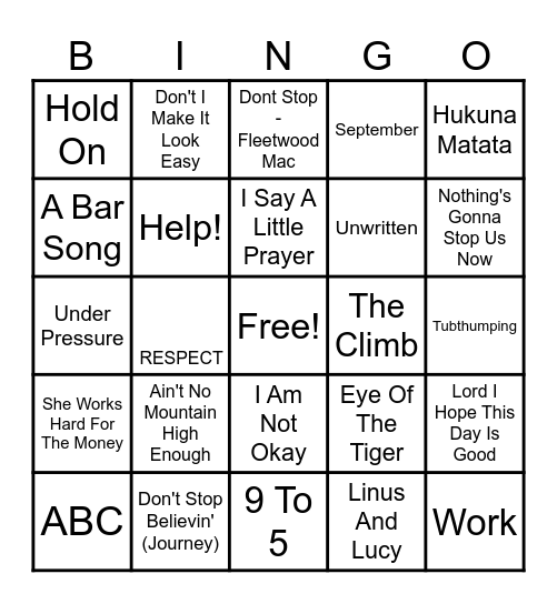 SCHOOL BINGO Card