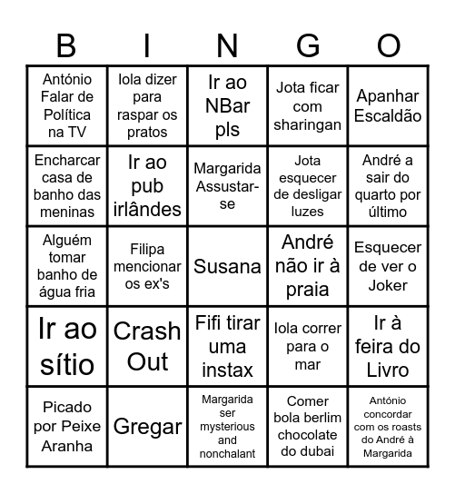NAZARÉ 2025 Bingo Card