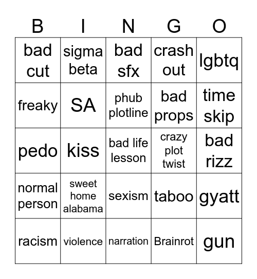 . Bingo Card