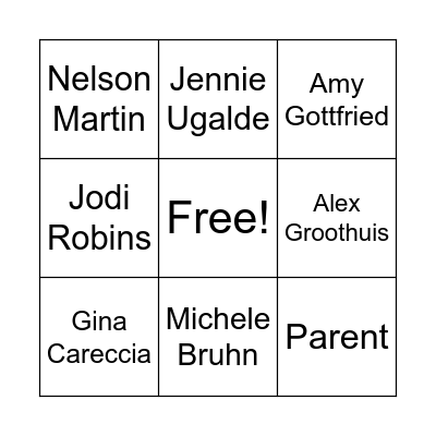 Back-to-School BINGO Card