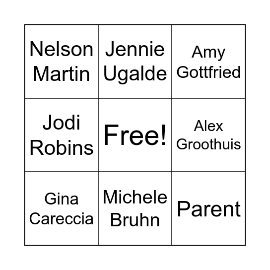 PANTHER BINGO Card