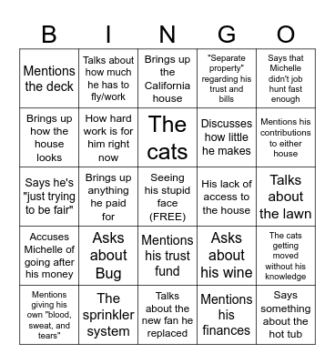 Predictable Mike Bingo Card