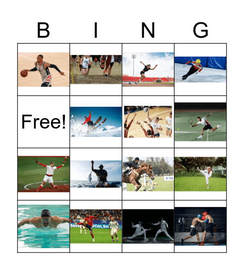 Deportes Bingo Card
