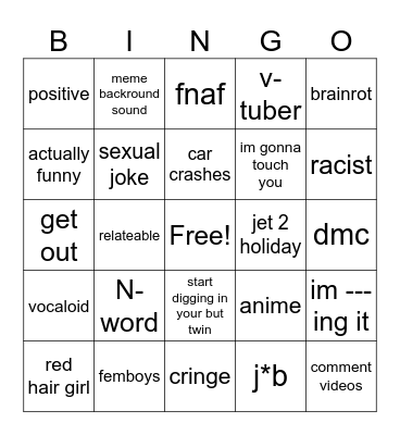 insta reels bingo Card