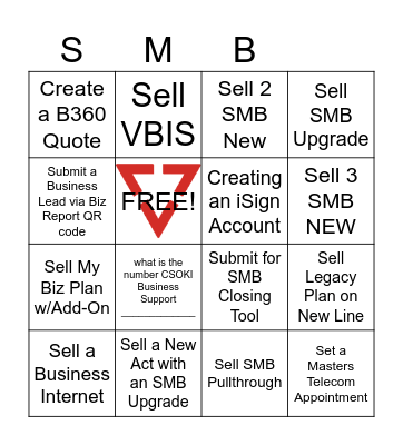 Summer SMB Days Bingo Card