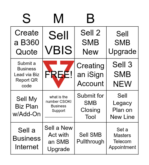 Summer SMB Days Bingo Card