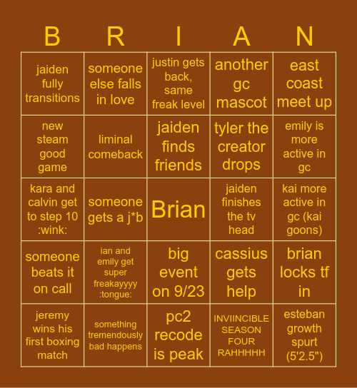 bode's new egg Bingo Card