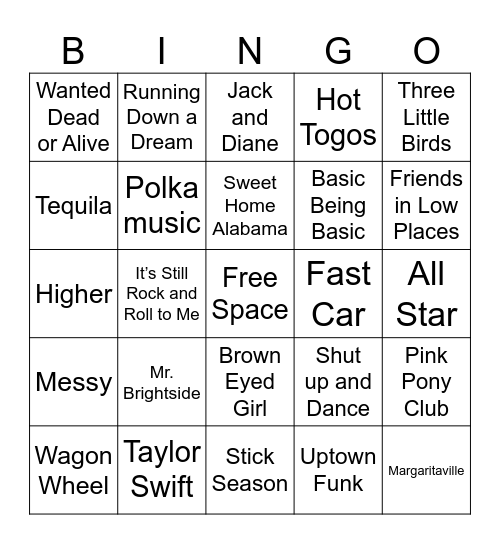 State Fair Bingo Card