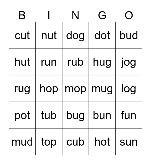 ~ub ~ut ~ub Bingo Card