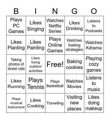 Human Bingo Card