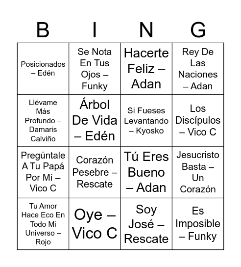 Bingo Card