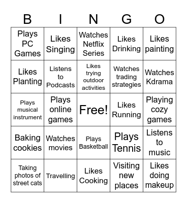 Human Bingo Card