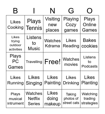 Human Bingo Card