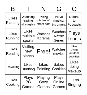 Human Bingo Card