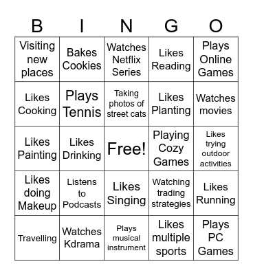 Human Bingo Card