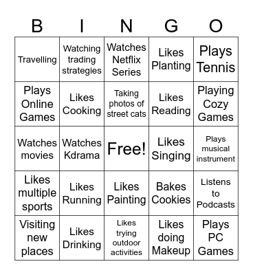 Human Bingo Card