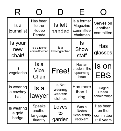 Find someone who... Bingo Card