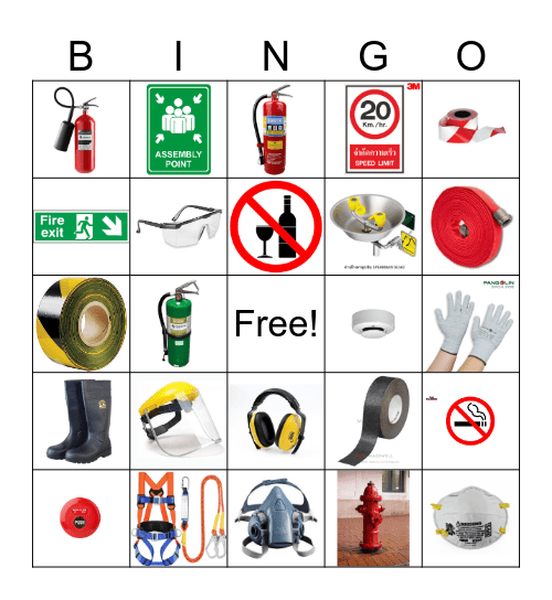 Safety Bingo Card